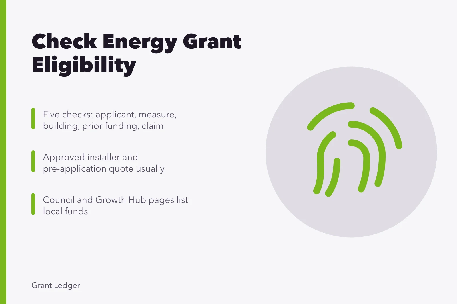 Checklist for small business energy efficiency grant eligibility