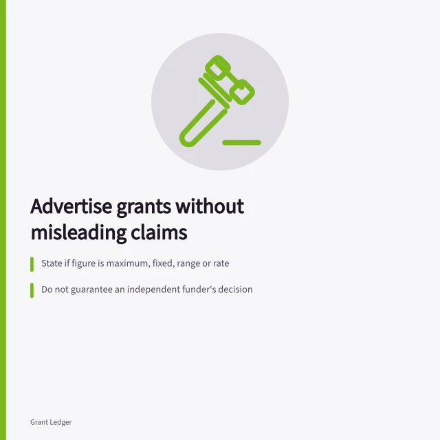 Checklist card on advertising rules for small business grants in England. Small business grants advertising rules: what an advert must prove