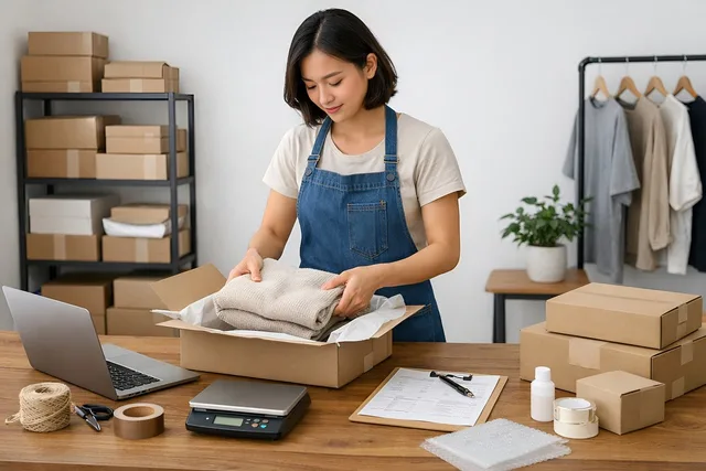 small business, e commerce, order packing, business owner, online store, packaging, shipping orders, home business, startup, entrepreneur, workspace, wooden desk, natural light, productivity, order fulfillment, retail, small business owner, logistics, packaging process, handmade business, training material. Small business grants buyer personas: an evidence-based alternative